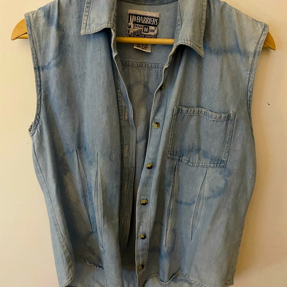 No barriers tye dye Jean vest